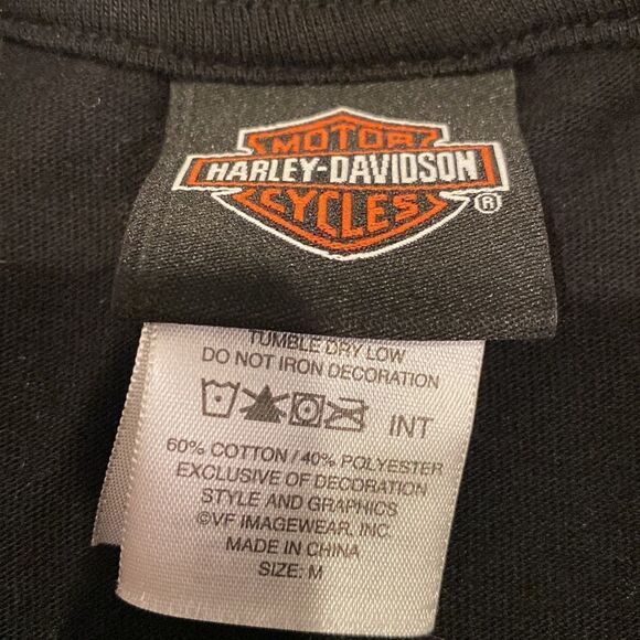 VTG 2012 Harley Davidson 3 button Kenosha WI tee size M in EUC Embroidered Logo - Picture 5 of 9